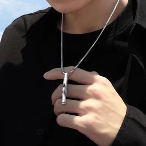 Black Rectangle Pendant Necklace